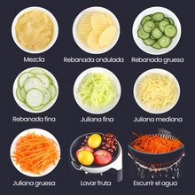 Cargar imagen en el visor de la galería, Rallador, rebanador - escurridor antivuelco 7 en 1