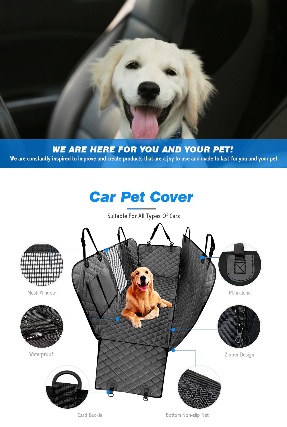 Asiento protector de coche para perro – Trendycost