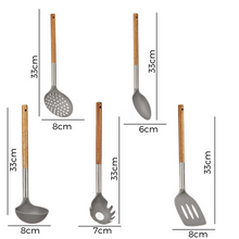 Cargar imagen en el visor de la galería, Set de 5 utensilios de cocina alta resistencia