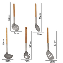 Cargar imagen en el visor de la galería, Set de 5 utensilios de cocina alta resistencia
