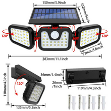 Cargar imagen en el visor de la galería, Foco solar led regulable con sensor de movimiento
